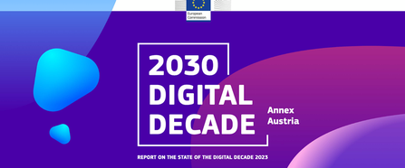 Das Titelbild des österreichischen Länderberichts im Anhang des ersten Berichts über den Stand der digitalen Dekade. 
