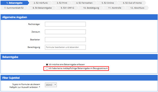 Screenshot des eRTR-Portals