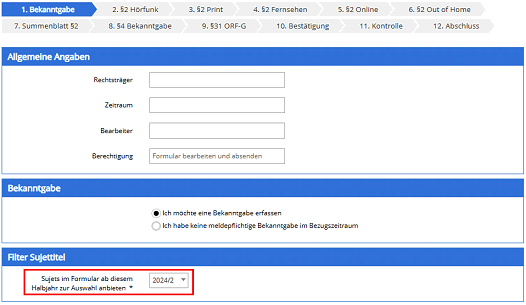 Screenshot der Webseite