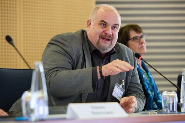 Michael Ogris bei der Podiumsdiskussion