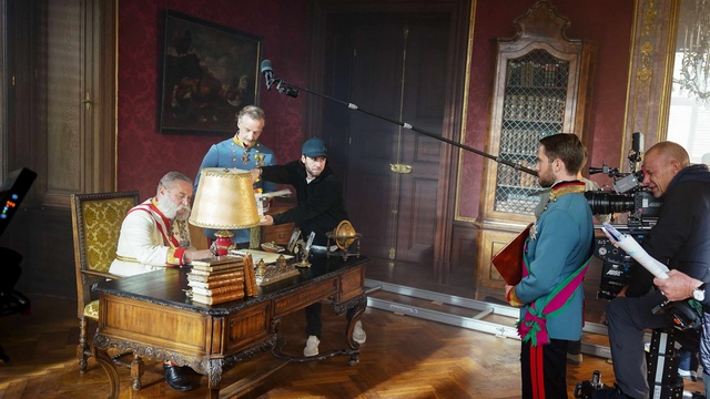Im Bild: Dreharbeiten am Set von „Die ungleichen Prinzen - Rudolf von Österreich und Wilhelm von Preußen“ mit Markus Freistätter und Ferry Öllinger