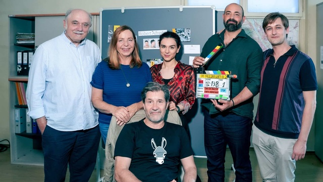 Karl Fischer, Susi Stach, Regisseur Sascha Bigler, Mariam Hage, Anton Noori, Lukas Watzl.