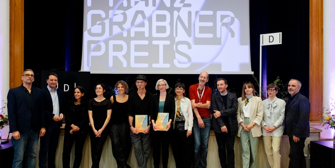 Die Preisträger:innen des Franz-Grabner-Preis 2024 im Diagonale Forum in Graz 