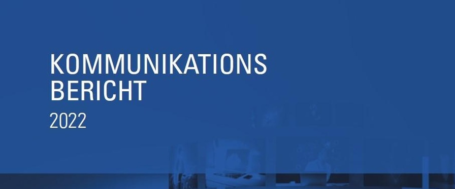 Titelseite des Kommunikationsberichtes 2022