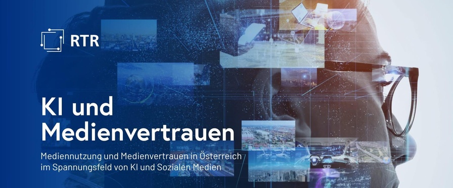 Eine Frauenkopf im Profil, teilweise überlagert von Fernsehbildern mit thematisch unterschiedlichen Inhalten