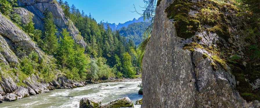 Den tosenden Wassern der Enns verdankt das Gesäuse seinen Namen