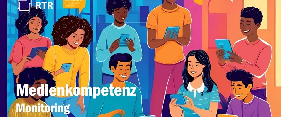Titelbild des Medienkompetenz-Monitoring der RTR-GmbH