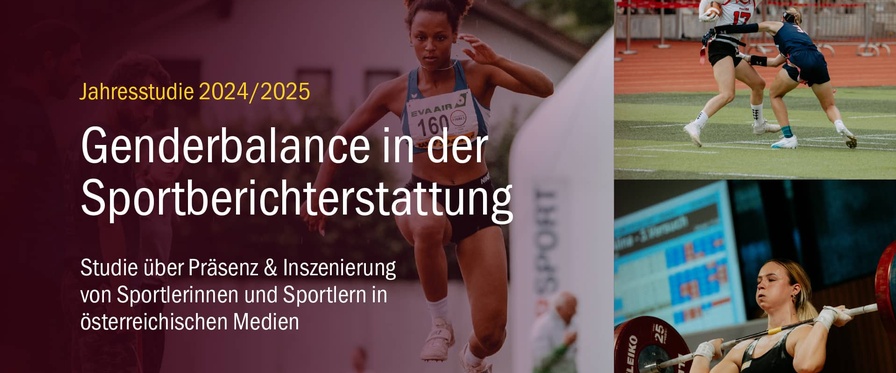 Sportlerinnen in Aktion beim Weitsprung, Flag Football und Gewichtheben