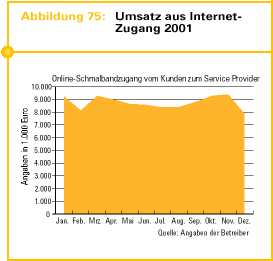 Abb. 75: Umsatz aus Internet-Zugang 2001